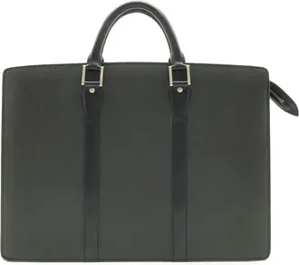 Louis Vuitton Ardoise Taiga Leather Leather Briefcase (Pre-Owned)