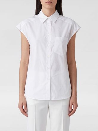 Semicouture Camicia smanicata in popeline di cotone