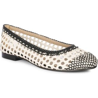 SaintG Via Woven Flat in Black Ivory at Nordstrom Rack, Size 11Us / 41Eu