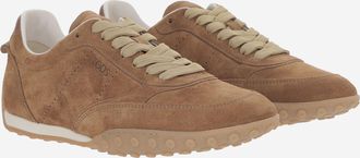 Tod's Womens Sneakers Suede Light Brown Trainers
