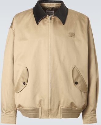 Miu Miu Cotton twill blouson jacket