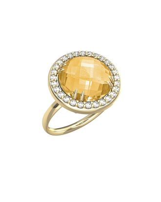 I.Reiss Company 14K 3.45 Ct. Tw. Diamond & Citrine Cocktail Ring