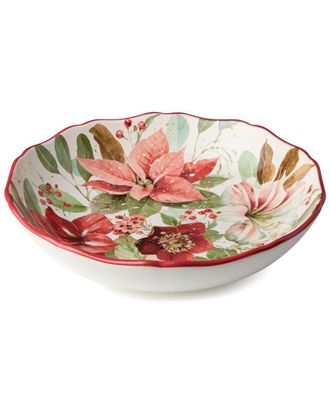 Certified International Winter Blooms Serving Bowl