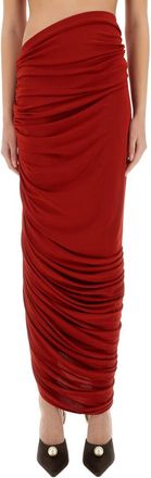 Magda Butrym Asymmetrical Draped Midi Skirt