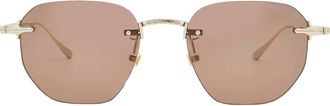 Montblanc Brown Geometric Mens Sunglasses MB0405S 002 51