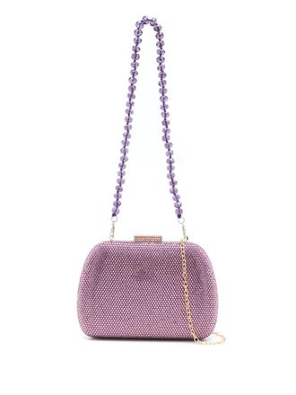 Serpui Ang crystal-embellished clutch bag - women - Satin - One Size - Purple