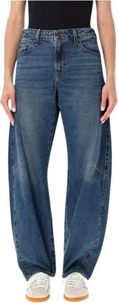 Levi's Jeans, Dames, Blauw, W28, Katoen, Baggy Dad Barrel Jeans