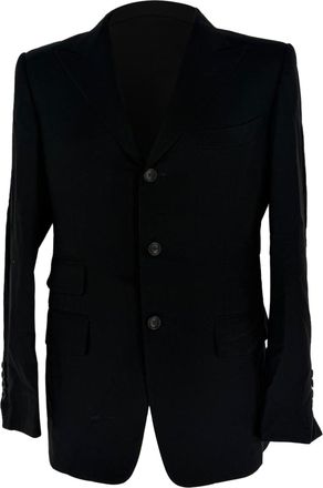 Tom Ford Single-Breasted Blazer in Black Wool