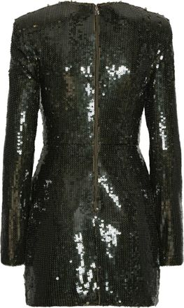 Rotate Womens Mini Dress Sequinned Black Olive Shell: Polyester (recycled) Evening Suits