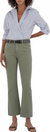 Kut from the Kloth Kelsey High Rise Ankle Flare Jeans In Sage