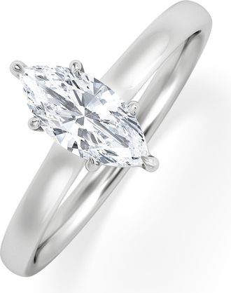 The Diamond Store Amora Marquise 0.50ct Lab Diamond Engagement Ring F/VS Set in 18K White Gold
