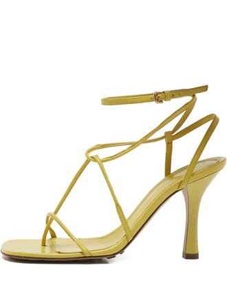Bottega Veneta 95mm leather sandals - Yellow