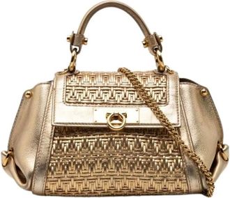 Ferragamo Pre-owned Handbags, female, Yellow, Size: ONE SIZE Pre-owned The Sofia Handbag