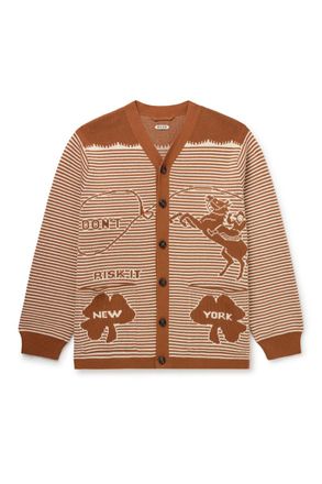 Bode Buckaroo Cotton-Jacquard Cardigan