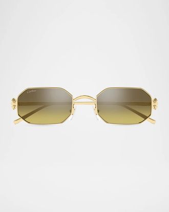 Cartier Men & apos;s CT0682S Clash de Cartier Rectangular Metal Sunglasses