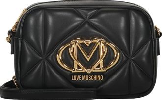 Love Moschino Cross Body Bags, female, Black, Size: ONE SIZE Logo-plaque Cross Body Bag
