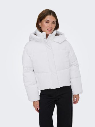 Only Steppjacke ONLY ONLDIXIE LIFE PUFFER JACKET CC OTW, Damen, Gr. XL, hellwei&szlig; detail:lining walnut, Web, Obermaterial: 100% Polyester, unifarben, regula