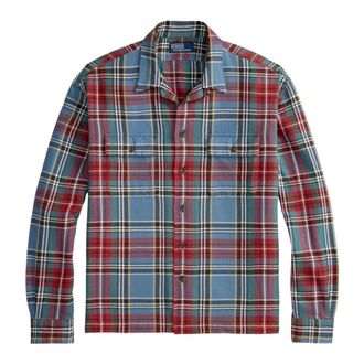 Polo Ralph Lauren Klassiek Passende Geruite Flanellen Camp Shirt - Heren - Casual Overhemden - Veelkleurig - S - Katoen - Overhemden