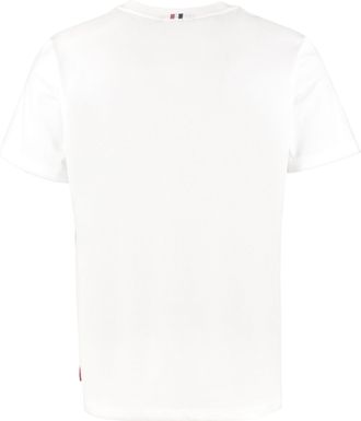 Thom Browne Mens T-Shirt Crew-Neck Cotton White T-Shirts And Polos