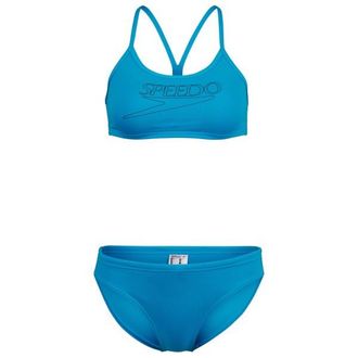 Speedo Endurance+ Logo Thin Strap Two Piece Bikini f&uuml;r Damen | blau