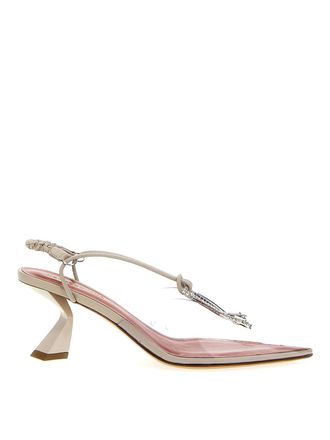 Nensi Dojaka Crystal pvc sling backs