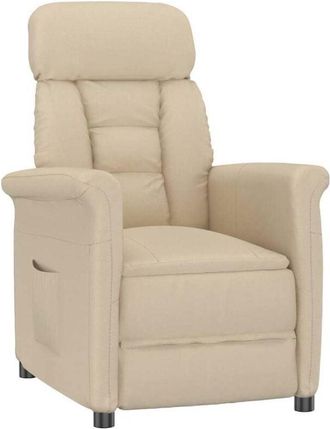 vidaXL Poltrona Recliner Crema Crema 70.5 x 96.5 x 95 cm - Vidaxl