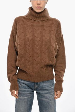 Woolrich Cashmere Cable Knit Turtleneck Sweater size L