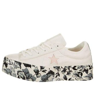 Converse (WMNS) Converse One Star Platform Ox Canvas Shoes White/Black/Pink 561767C