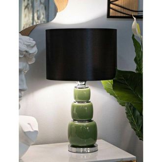 Dmora Lampada da tavolo Batova, Luce da scrivania, Luminaria da ufficio, Lampada da lavoro, 33x33 h57 cm, Bianco e Grigio - Dmora