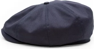 Sterkowski Shelby Newsboy Waxed Cotton Cap 57 cm Dark Navy Blue