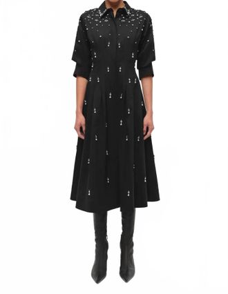 SIMKHAI Jazz Embellished Midi Dress In Black