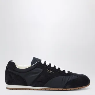 Prada Sneaker in tessuto e suede blu