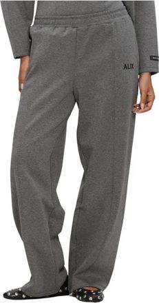 ALIX The Label Gebreide Barrel Broek - Dames - Sweatpants - Grijs - XL - Broeken