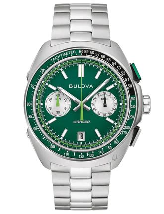 Bulova Racer Heren Horloge Zilverkleurig 98B468