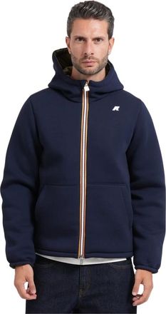 K-Way Hoodies & sweatvesten, Heren, Blauw, S, Nylon, Jack Spacer Nylon Double