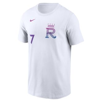 Nike Bobby Witt Jr. Kansas City Royals City Connect Nike Mens MLB T-Shirt in White | N19910ARO9-77B