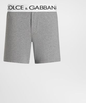 Dolce & Gabbana Two-way Stretch Cotton Boxer Shorts - Man Underwear And Loungewear Gray Cotton 3