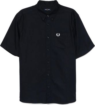 Fred Perry Camicia con logo ricamato - Blu