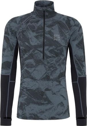 Stoic MerinoMesh150 SadjemSt. L/S Half Zip Merinounterw&auml;sche f&uuml;r Herren | blau