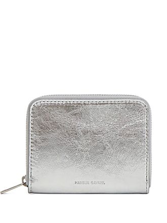Mansur Gavriel logo-detail wallet - women - Lambskin - One Size - Silver