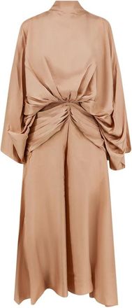 Zimmermann Valiant Lange Zijden Jurk - Dames - Jurken - Beige - Maat: M Zijde
