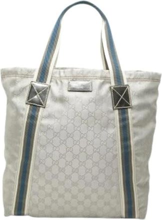 Gucci Pre-owned Tote Bag - Dames - Vintage Shopper - Grijs - ONE Size - Leer - Vintage