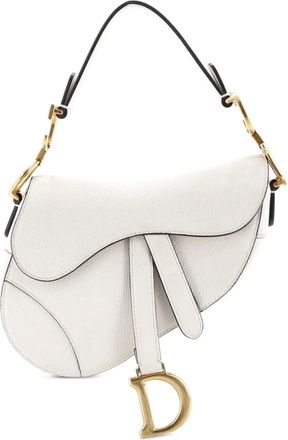 Dior Saddle Handbag Leather Mini shoulder bag - Wit
