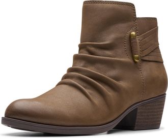 Clarks Womens Charlten Rosa Ankle Boot, Mushroom Nubuck, 8 UK