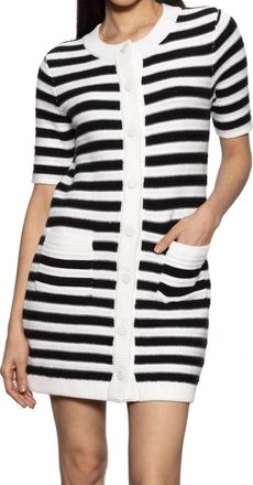 Sanctuary Button Frontt Knit Dress In Black