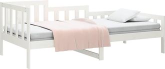 vidaXL Sof&aacute; Cama Sin Colch&oacute;n Madera Maciza De Pino Blanco 80x200 Cm Vidaxl
