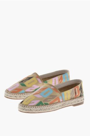 Dsquared2 Canvas Espadrilles with All-Over Monogram size 39