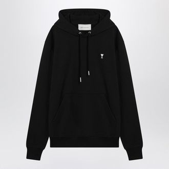 Ami Black Ami De Coeur Hooded Sweatshirt
