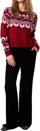 John & Jenn Hunter Crew Neck Sweater In Fireside Chill