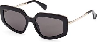 Max Mara MM0069 DESIGN7 01A Womens Sunglasses Black Size 55